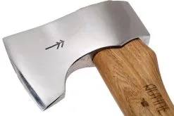 Autine Polished Hatchet, Hand Forged Axe, Brown Sheath -Camp Chefs Butik AT POLISHEDHATCHET 03 autine at polishedhatchet 03