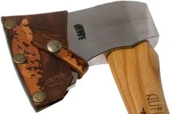 Autine Polished Hatchet, Hand Forged Axe, Brown Sheath -Camp Chefs Butik AT POLISHEDHATCHET 05 auitine v202202