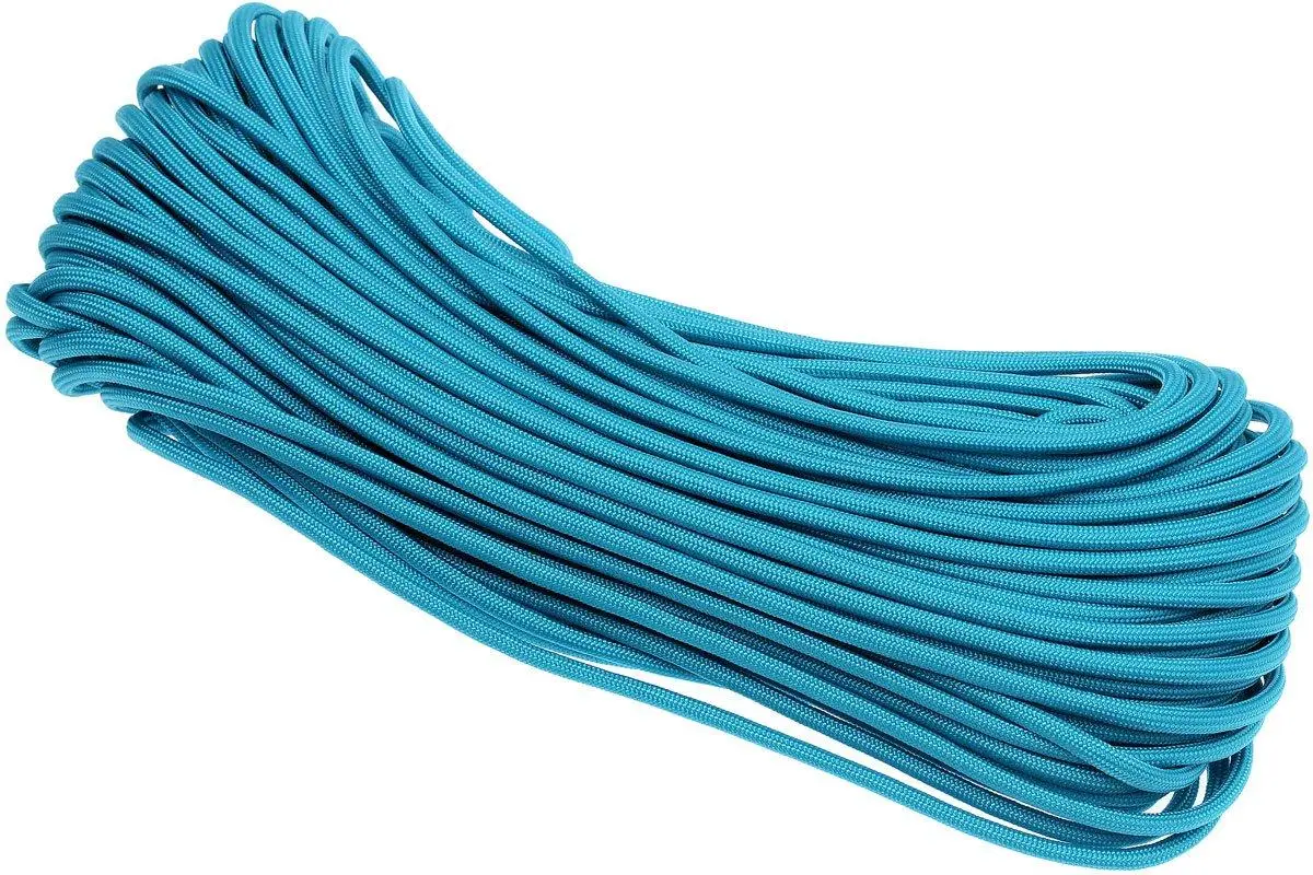 550 Paracord Type III, Colour: Neon Turquoise, 100ft (30,48 M) 6 550 Paracord Type III, Colour: Neon Turquoise, 100ft (30,48 M) - Billede 4
