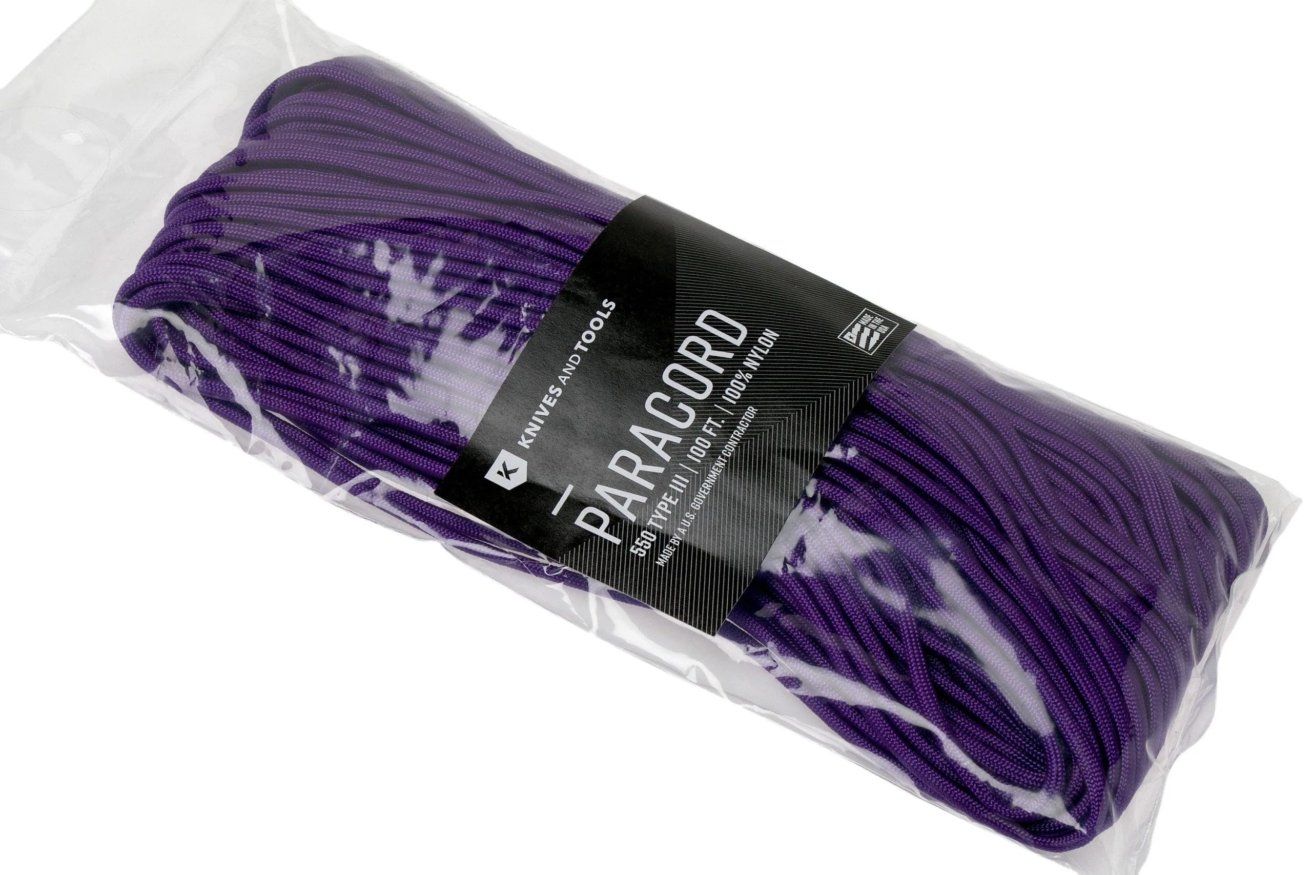 Knivesandtools 550 Paracord Type III, Colour: Purple, 100 Ft (30.48 M) 5 Knivesandtools 550 Paracord Type III, Colour: Purple, 100 Ft (30.48 M) - Billede 3