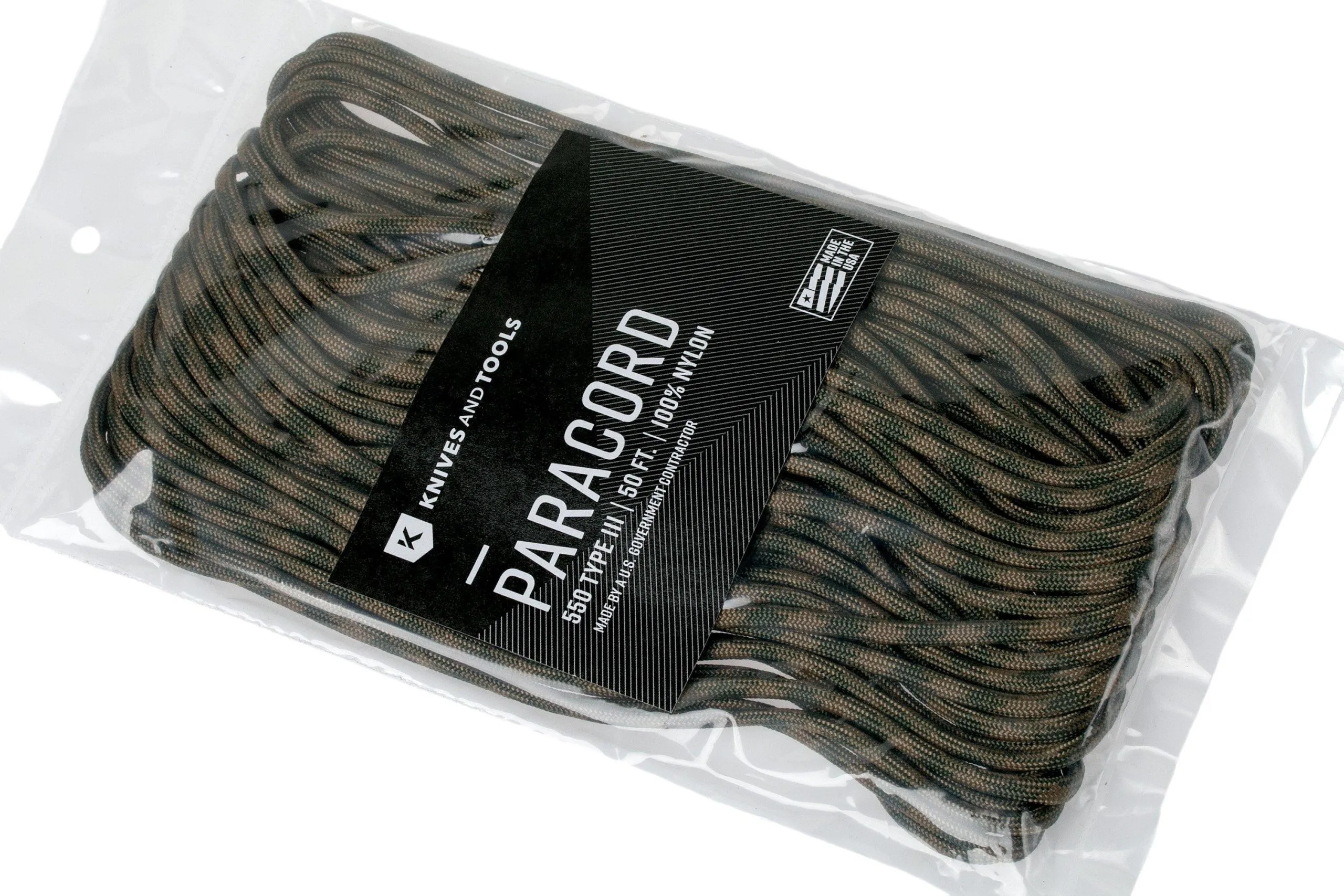 Knivesandtools 550 Paracord Type III, Colour: Coyote & Olive Drab, 50 Ft (15.24 M) 5 Knivesandtools 550 Paracord Type III, Colour: Coyote & Olive Drab, 50 Ft (15.24 M) - Billede 3