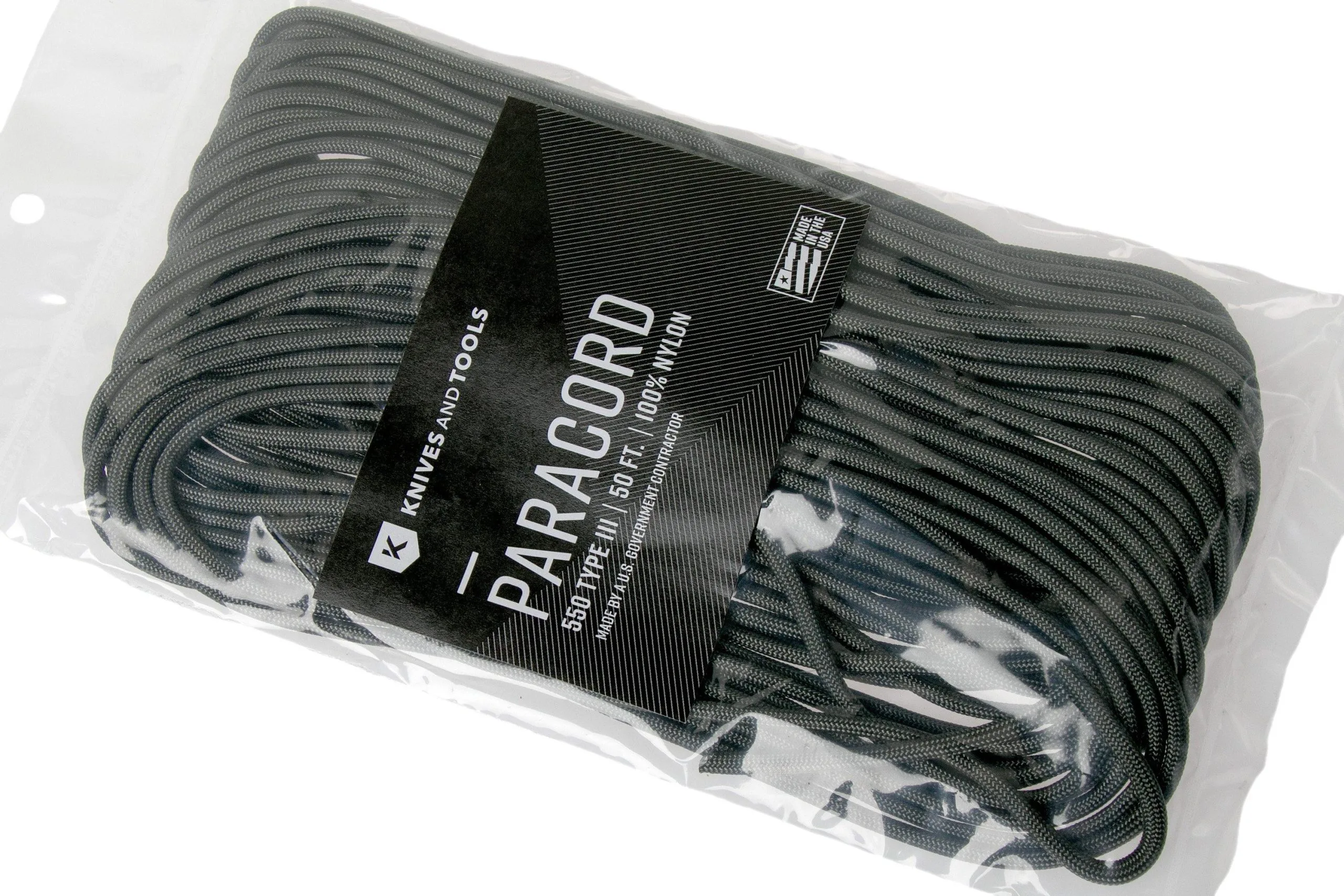 Knivesandtools 550 Paracord Type III, Colour: Foliage Green, 50 Ft (15.24 M) 5 Knivesandtools 550 Paracord Type III, Colour: Foliage Green, 50 Ft (15.24 M) - Billede 3