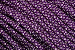 Knivesandtools 550 Paracord Type III, Colour: Acid Purple With Cream Diamonds - 50 Ft (15.24 Meters)