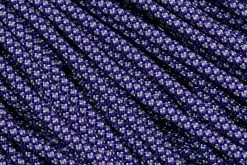 Knivesandtools 550 Paracord Type III, Colour: Acid Purple With Silver Grey Diamonds - 50 Ft (15.24 Meters)