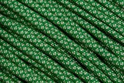 Knivesandtools 550 Paracord Type III Colour: Kelly Green With Cream Diamonds - 50 Ft (15.24 Meters)