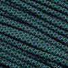 Knivesandtools 550 Paracord Type III, Colour: Neon Turquoise With Chocolate Diamonds - 50 Ft (15.24 Meters)