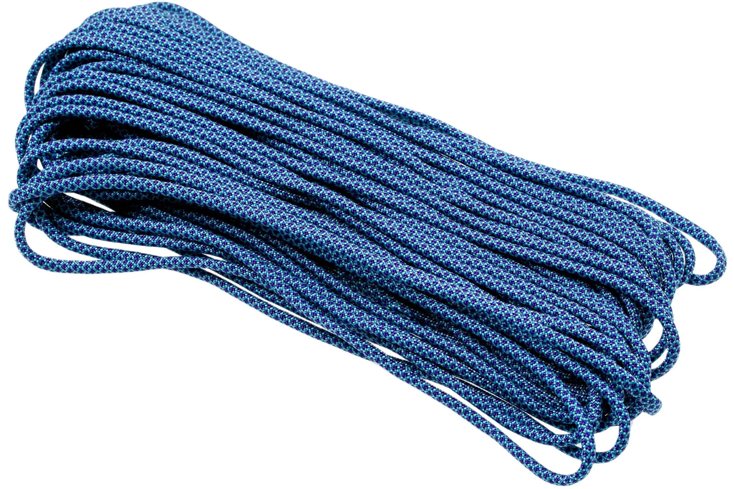 Knivesandtools 550 Paracord Type III, Colour: Turquoise With Acid Purple Diamonds - 50 Ft (15.24 Meters) 4 Knivesandtools 550 Paracord Type III, Colour: Turquoise With Acid Purple Diamonds - 50 Ft (15.24 Meters) - Billede 2