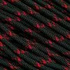 Knivesandtools 550 Paracord Type III, Colour: Black & Imperial Red X - 50 Ft (15.24 Meters) -Camp Chefs Butik KTPC385 01 knivesandtools