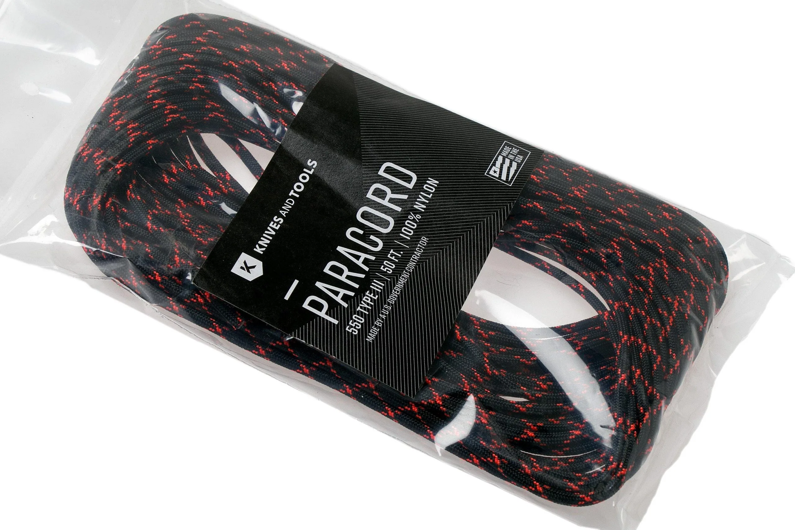 Knivesandtools 550 Paracord Type III, Colour: Black & Neon Orange X - 50 Ft (15.24 Meters) 5 Knivesandtools 550 Paracord Type III, Colour: Black & Neon Orange X - 50 Ft (15.24 Meters) - Billede 3