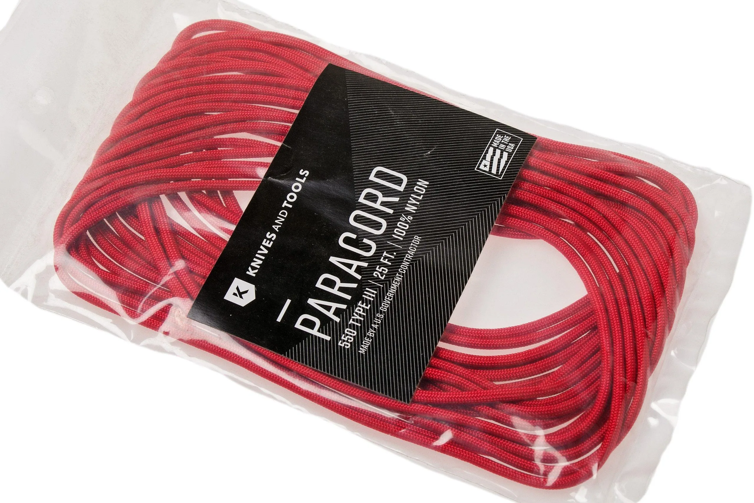 Knivesandtools 550 Paracord Type III, Colour: Imperial Red, 25 Ft (7.62 M) 5 Knivesandtools 550 Paracord Type III, Colour: Imperial Red, 25 Ft (7.62 M) - Billede 3