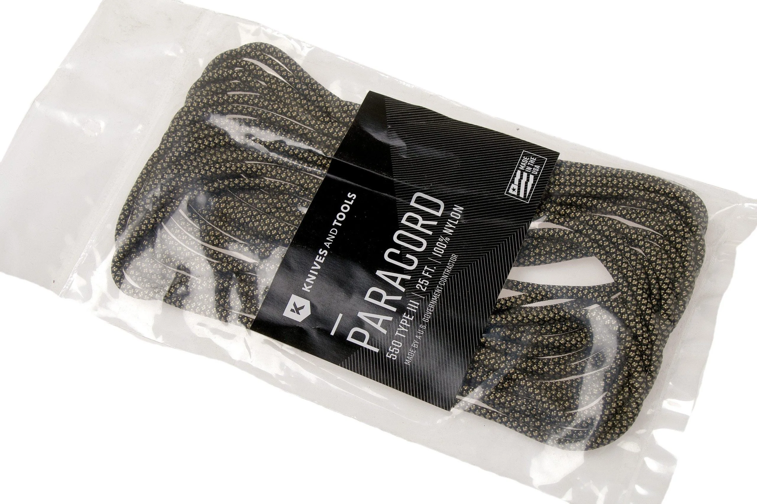 Knivesandtools 550 Paracord Type III, Colour: Gold Diamonds, 25 Ft (7.62 M) 5 Knivesandtools 550 Paracord Type III, Colour: Gold Diamonds, 25 Ft (7.62 M) - Billede 3