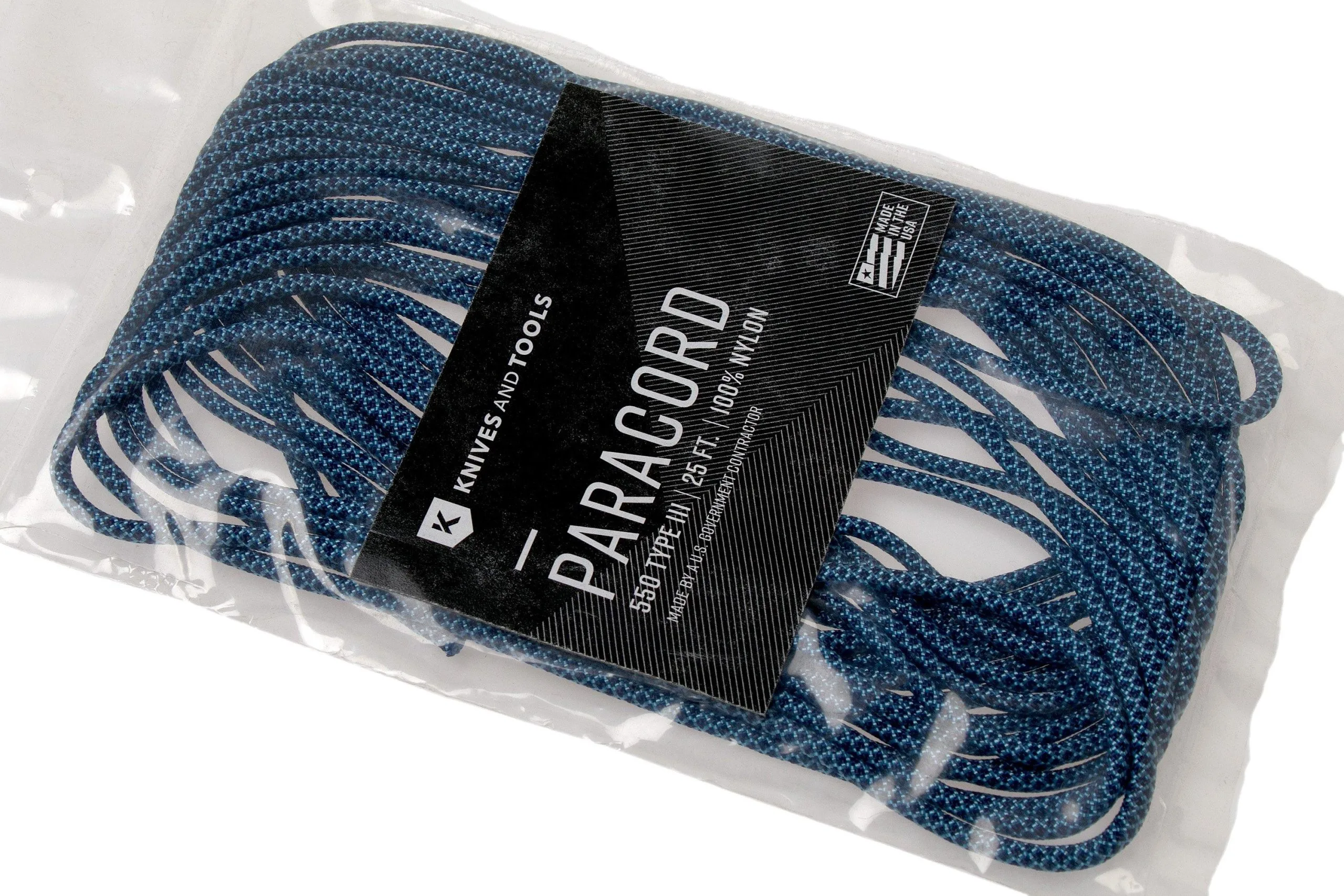 Knivesandtools 550 Paracord Type III, Colour: Baby Blue Diamond, 25 Ft (7.62 M) 5 Knivesandtools 550 Paracord Type III, Colour: Baby Blue Diamond, 25 Ft (7.62 M) - Billede 3