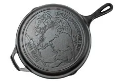 Lodge Classic Cast Iron "Buffalo Nickel" Logo L8SK3BN, Diameter Approx. 26 Cm, Frying Pan -Camp Chefs Butik LG L 8SK3BN 03 lodgeskillet