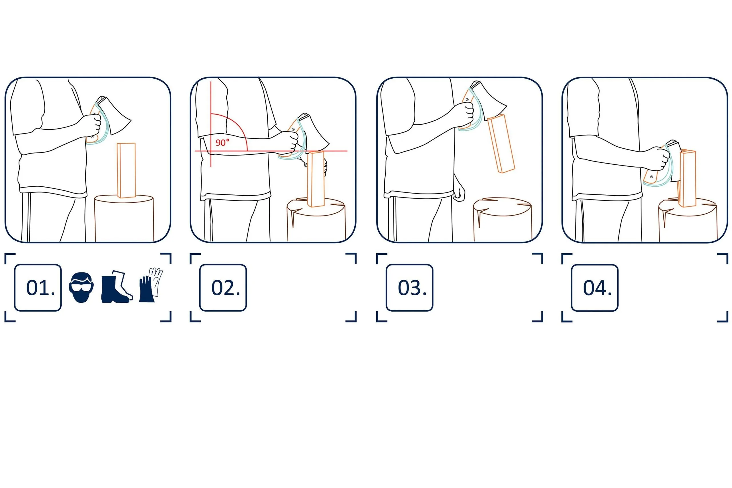 Mueller Müller Kindling Axe Triff-fix Classic-S Junior, 1550g, 7281,15 6 Mueller Müller Kindling Axe Triff-fix Classic-S Junior, 1550g, 7281,15 - Billede 4