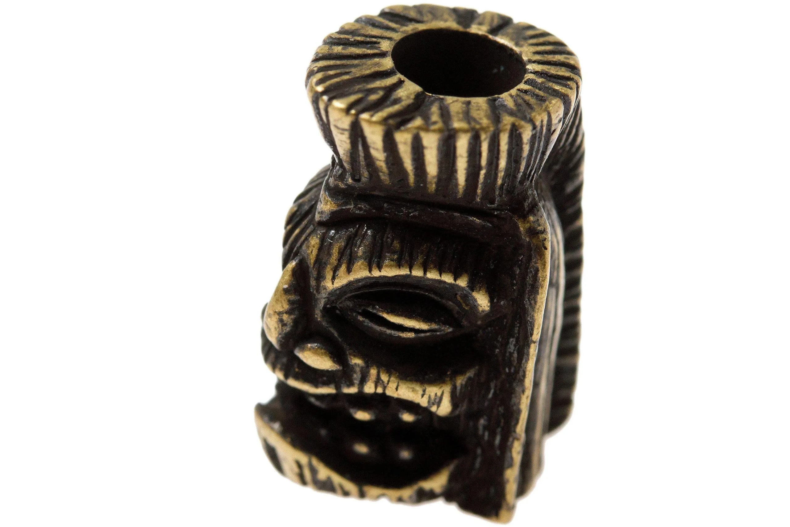 Schmuckatelli Ku Tiki Bead Roman Brass Oxidized 3 Schmuckatelli Ku Tiki Bead Roman Brass Oxidized