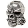 Schmuckatelli Rose Skull Bead Pewter