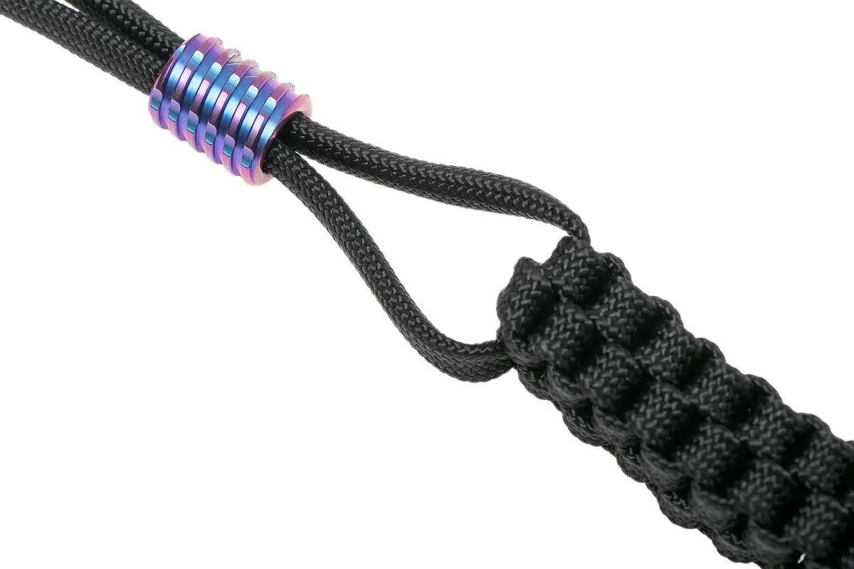 WE Knife A-01B Paracord Lanyard With Titanium Bead, Black 4 WE Knife A-01B Paracord Lanyard With Titanium Bead, Black - Billede 2