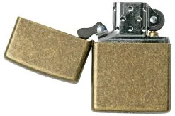 Zippo Flat Bottom Antique Brass 60001567, Lighter -Camp Chefs Butik ZP201FB 000120 03 zippo