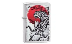 Zippo Asian Tiger Design Brushed Chrome 29889-000002, Lighter