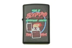 Zippo Black Matte Neon Zippo 48455-000002, Lighter