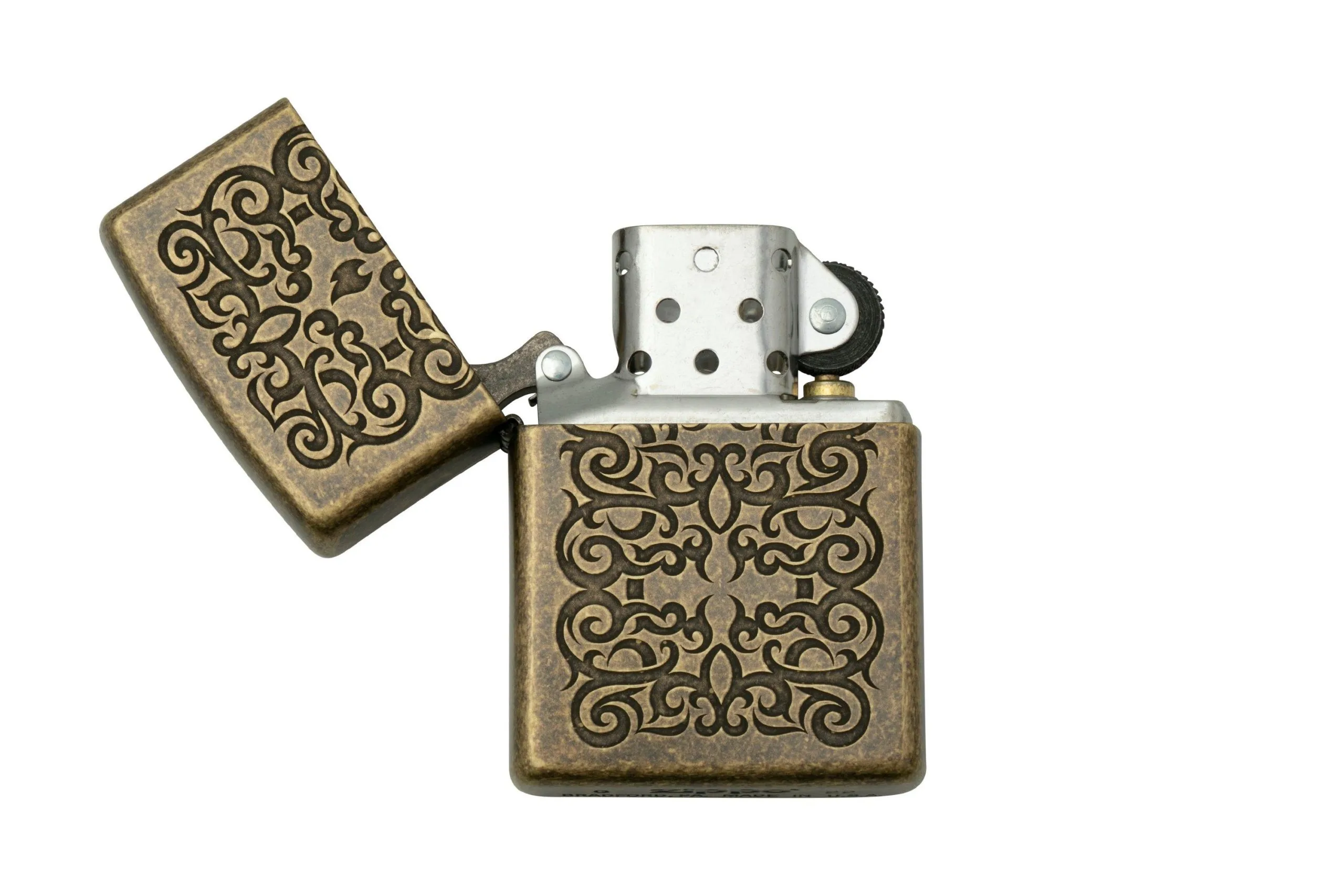 Zippo Ornament Tattoo Antique Brass 60006435, Lighter 4 Zippo Ornament Tattoo Antique Brass 60006435, Lighter - Billede 2