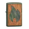 Zippo Woodchuck Mahogany Flame High Polish Green 49057-000002, Lighter