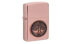 Zippo Tree Of Life Emblem High Polish Rose Gold 49638-000002, Lighter
